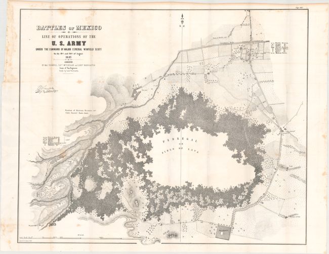 Battles of Mexico - Line of Operations of the U.S. Army Under the Command of Major General Winfield Scott on the 19th and 20th of August 1847