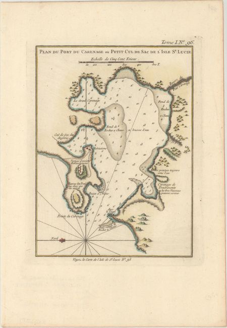 Plan du Port du Carenage ou Petit Cul de Sac de l'Isle Se Lucie