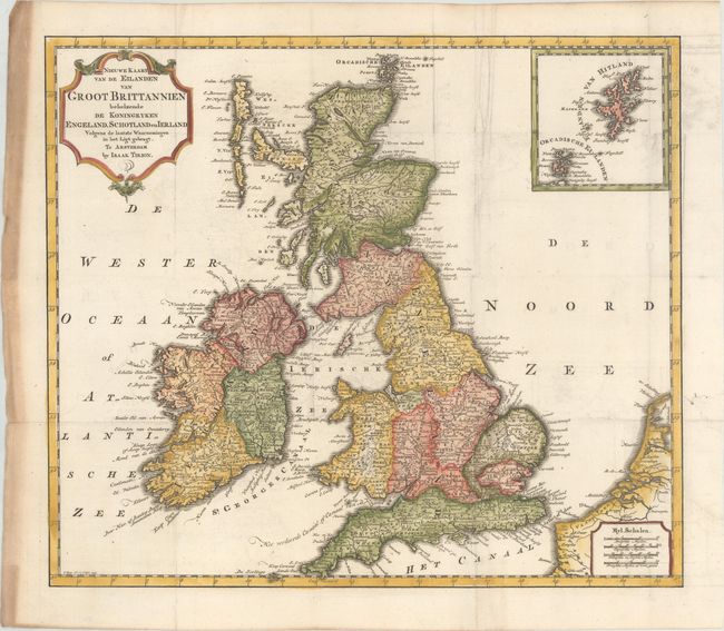 Nieuwe Kaart van de Eilanden van Groot Brittannien Behelzende de Koningryken Engeland, Schotland en Ierland...