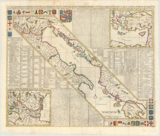Carte de Geographie des Differents Etats de la Republique de Venise, l'Abrege de son Gouvernement Politique et Ecclesiastique...