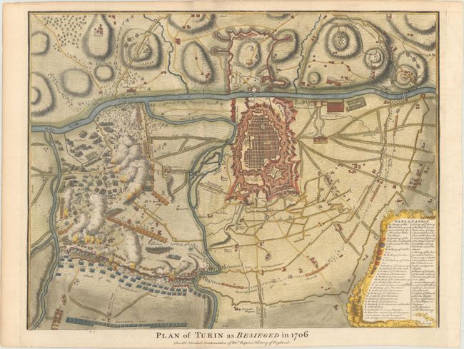 Plan of Turin as Besieged in 1706 for Mr. Tindal's Continuation of Mr. Rapin's History of England