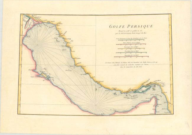 Golfe Persique Dresse en 1758 et Publie en 76