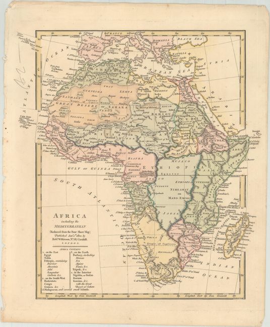 Africa Including the Mediterranean (Reduced from the Four Sheet Map)