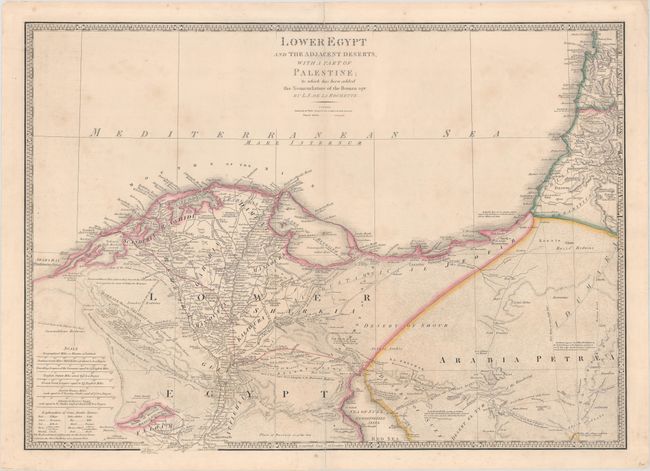 Lower Egypt and the Adjacent Deserts, with a Part of Palestine; to Which Has Been Added the Nomenclature of the Roman Age