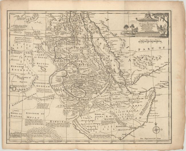 A New and Accurate Map of Nubia & Abissinia, Together with All the Kingdoms Tributary Thereto, and Bordering Upon Them...