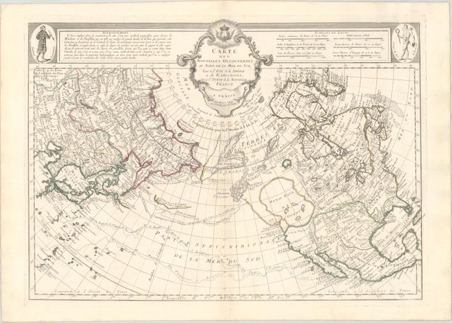 Carte des Nouvelles Decouvertes au Nord de la Mer du Sud, tant a l'Est de la Siberie et du Kamtchatka, qu' a l'Ouest de la Nouvelle France
