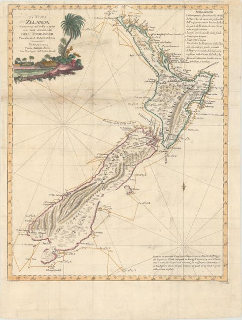 La Nuova Zelanda Trascorsa nel 1769 e 1770. dal Cook Comandante dell' Endeavour Vascello di S.M. Britannica