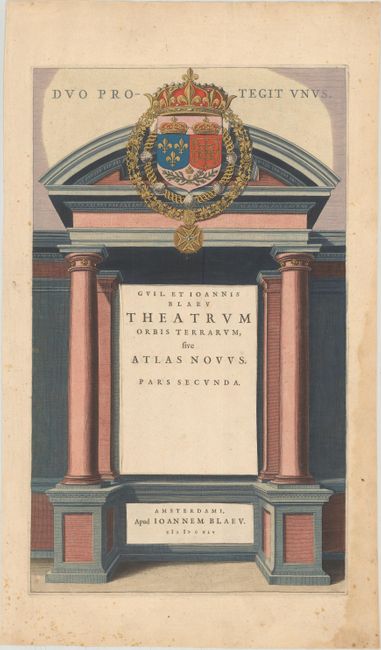Theatrum Orbis Terrarum, sive Atlas Novus. Pars Secunda