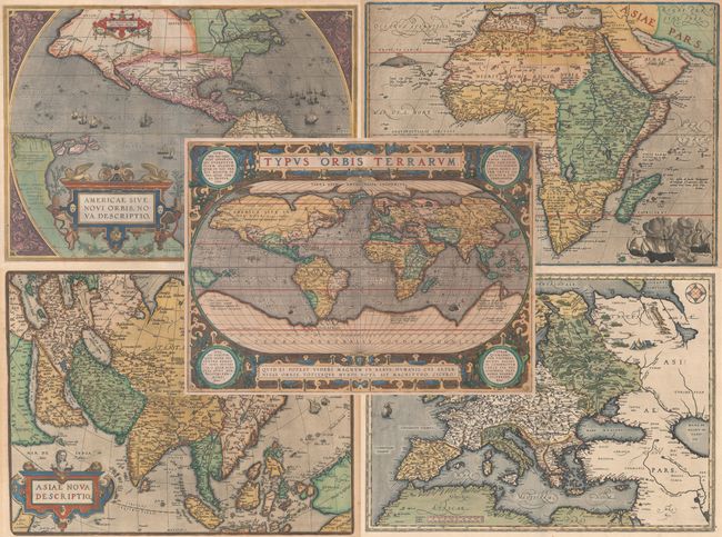 Typus Orbis Terrarum [in set with] Americae sive Novi Orbis, Nova Descriptio [and] Africae Tabula Nova [and] Asiae Nova Descriptio [and] Europae