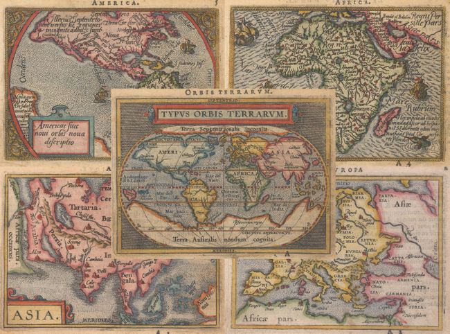 Typus Orbis Terrarum [in set with] Americae sive Novi Orbis Nova Descriptio [and] Africae Tabula Nova [and] Asia [and] Europa