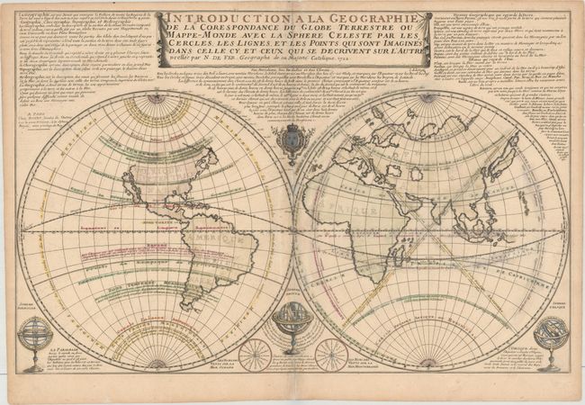 Introduction a la Geographie de la Corespondance du Globe Terrestre ou Mappe-Monde avec la Sphere Celeste par les Cercles, les Lignes, et les Points...
