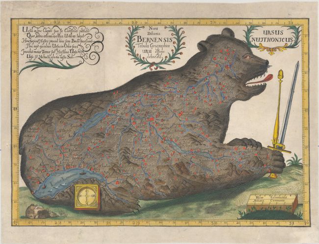 Nova Ditionis Bernensis Tabula Geographica Ursi Effigie Delineata / Ursus Nuithonicus