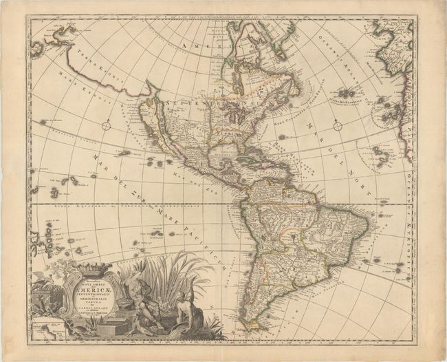 Recentissima Novi Orbis, sive Americae Septentrionalis et Meridionalis Tabula