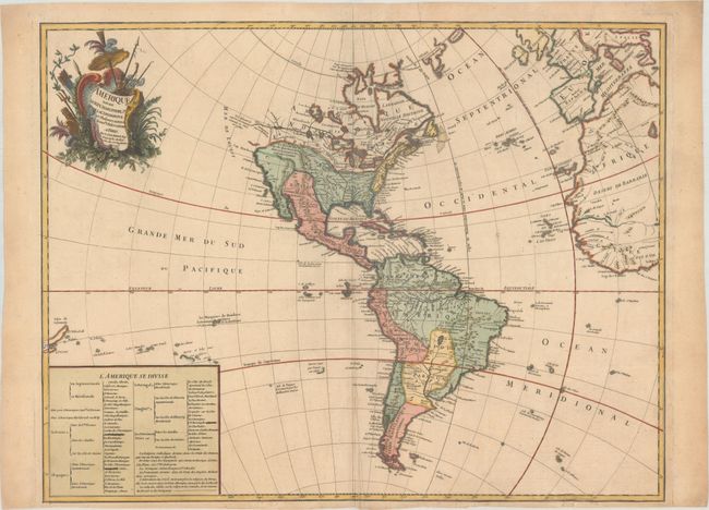 L'Amerique Suivant le R.P. Charlevoix Jte. Mr. de la Condamine, et Plusieurs Autres Nouvle. Observations