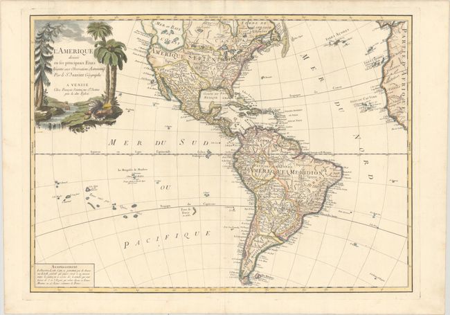 L'Amerique Divisee en ses Principaux Etats Assujettie aux Observations Astronomiqes