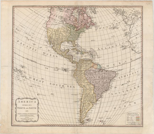 America Divided Into North and South with Their Several Subdivisions and the Newest Discoveries