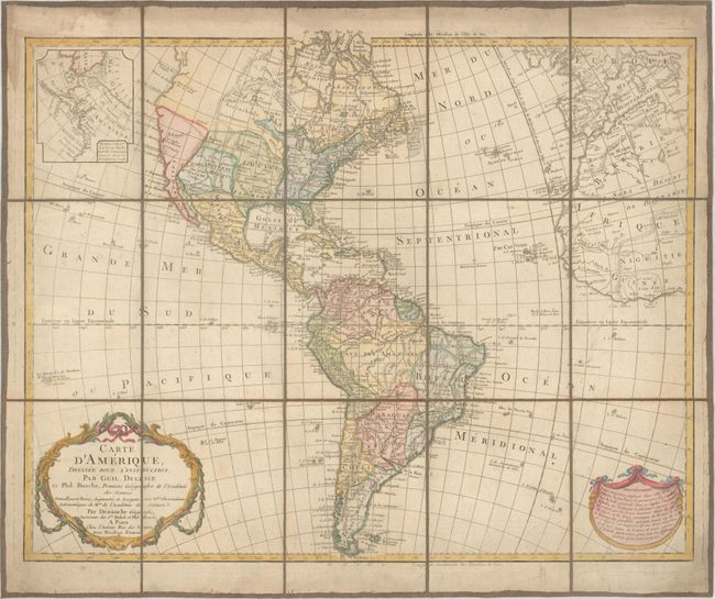 Carte d'Amerique, Dressee pour l'Instruction, par Guil. Delisle et Phil. Buache...