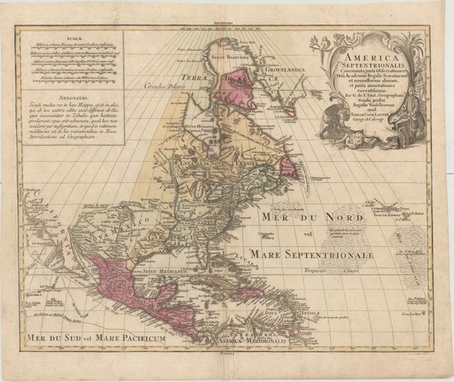 America Septentrionalis, Concinnata Juxta Observationes Dnn Academiae Regalis Scientiarum et Nonnullorum Aliorum, et Juxta Annotationes Recentissimas per G. de l'Isle...