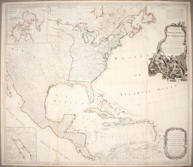 A New Map of North America, with the West India Islands. Divided According to the Preliminary Articles of Peace, Signed at Versailles, 20, Jan. 1783...