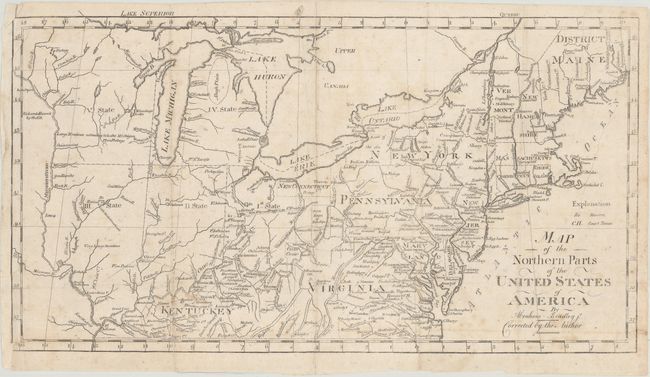 Map of the Northern Parts of the United States of America