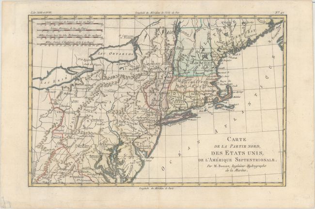 Carte de la Partie Nord, des Etats Unis, de l'Amerique Septentrionale