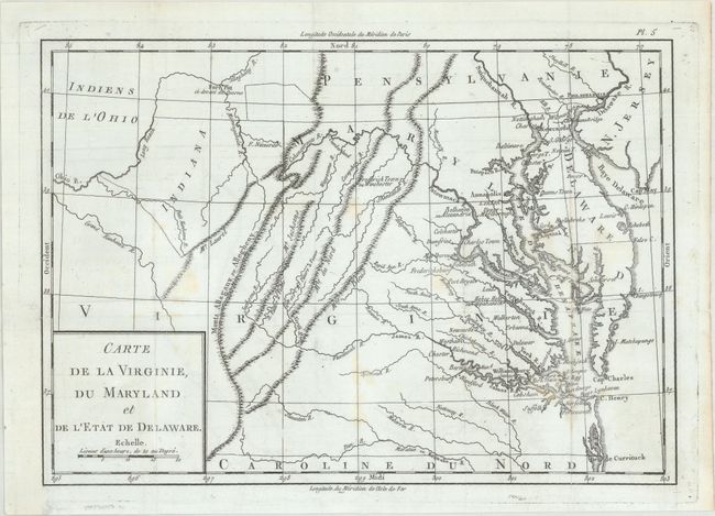 Carte de la Virginie, du Maryland et de l'Etat de Delaware