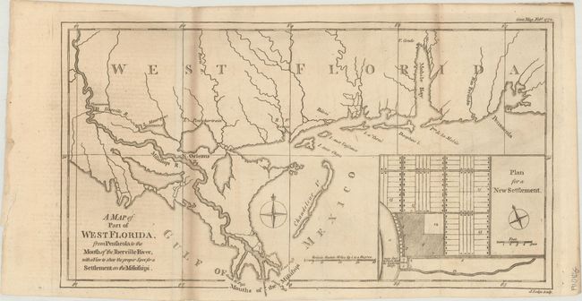 A Map of Part of West Florida, from Pensacola to the Mouth of the Iberville River, with a View to Shew the Proper Spot for a Settlement on the Mississipi