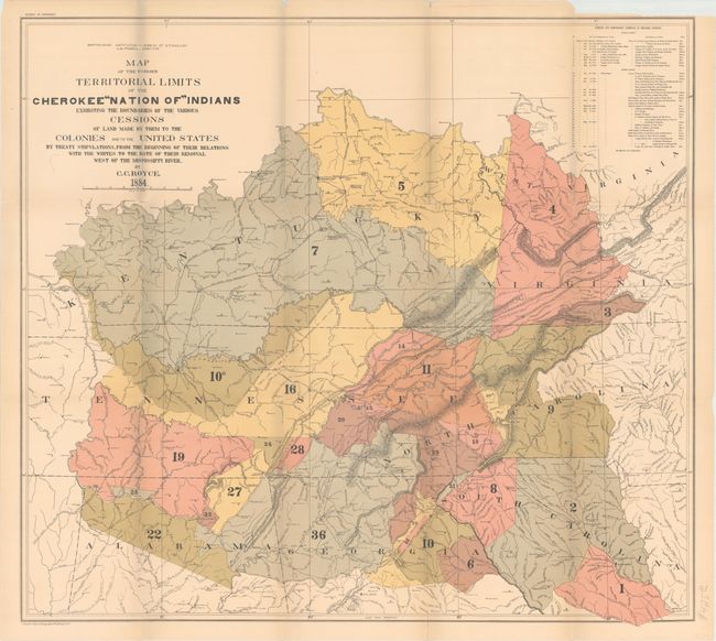 Map of the Former Territorial Limits of the Cherokee 