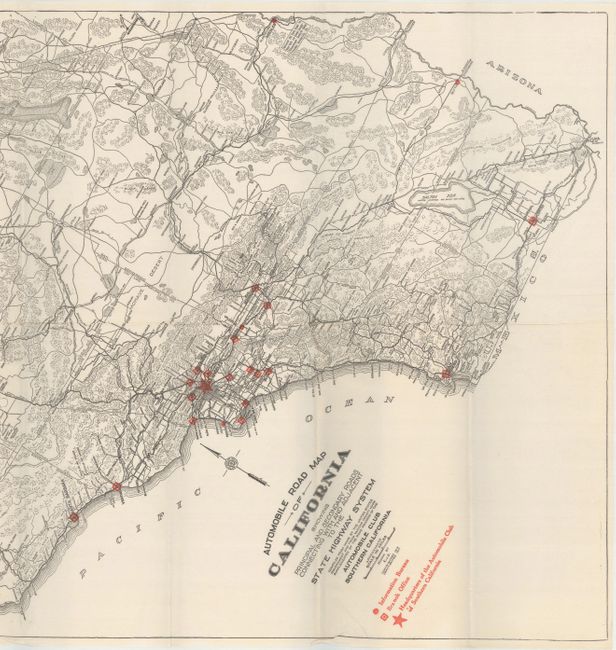 Automobile Road Map of California Showing Principal and Secondary Roads Connecting with and Adjacent to the State Highway System