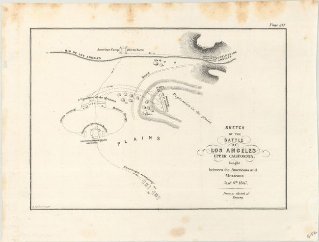 Sketch of the Battle de Los Angeles Upper California... [with] Sketch of the Passage of the Rio San Gabriel, Upper California... [and] Sketch of the Actions Fought at San Pascal...  [and] [Untitled - Map of the California Coast]