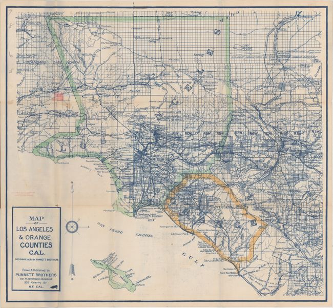 Map of Los Angeles & Orange Counties Cal.