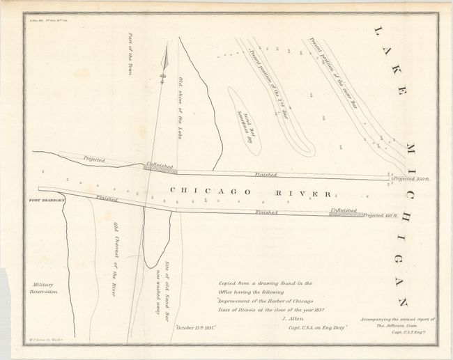 [Improvement of the Harbor of Chicago State of Illinois at the Close of the Year 1837]