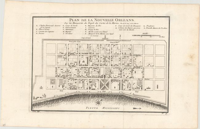 Plan de la Nouvelle Orleans, sur les Manuscrits du Depot des Cartes de la Marine