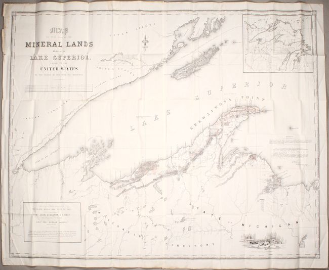 Map of That Part of the Mineral Lands Adjacent to Lake Superior, Ceded to the United States by the Treaty of 1842 with the Chippewas