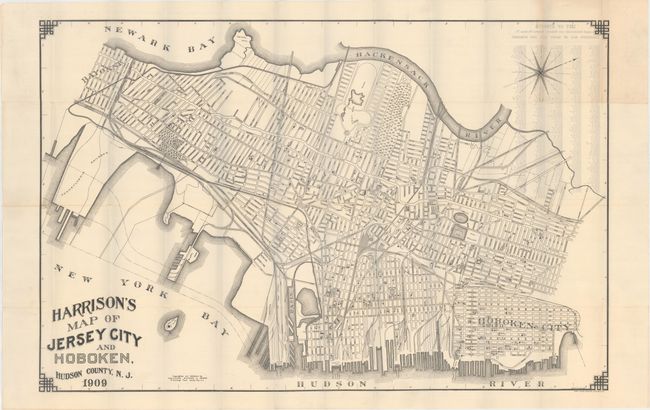 Harrison's Map of Jersey City and Hoboken, Hudson County, N.J.