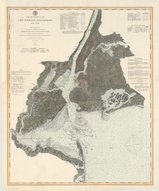 Coast Chart No. 20 New York Bay and Harbor New York