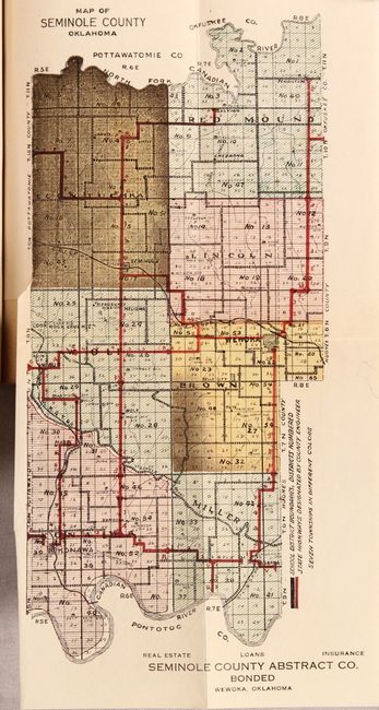 Map of Seminole County Oklahoma [bound in] Moore's Seminole Roll and Land Guide