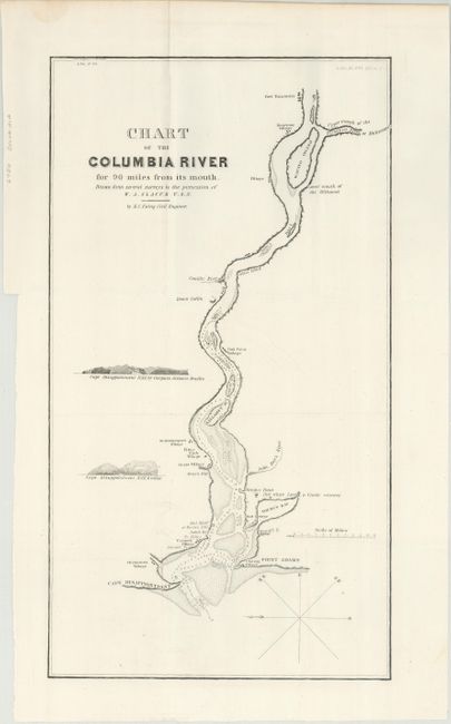 Chart of the Columbia River for 90 Miles from Its Mouth. Drawn from Several Surveys in the Possession of W.A. Slacum U.S.N.