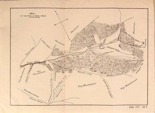 Map of the Seat of War, in Rogue River Valley