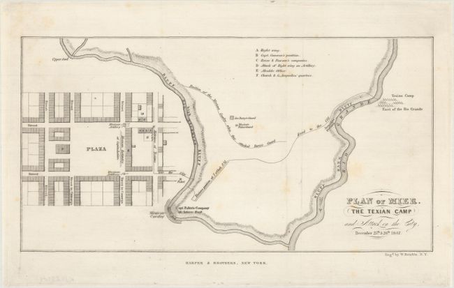 Plan of Mier. The Texian Camp and Attack on the City, December 25th & 26th, 1842