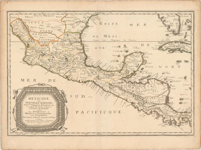 Mexicque, ou Nouvelle Espagne, Nouvlle Gallice, Iucatan &c. et Autres Provinces Jusques a l'Isthme de Panama; ou sont les Audiences de Mexico, de Guadalaiara, et de Guatimala