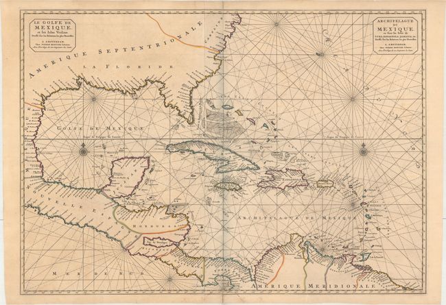 Le Golfe de Mexique, et les Isles Voisine. Dresse sur les Relations les Plus Nouvelles / Archipelague du Mexique, ou sont les Isles de Cuba, Espagnola, Jamaica, &c....