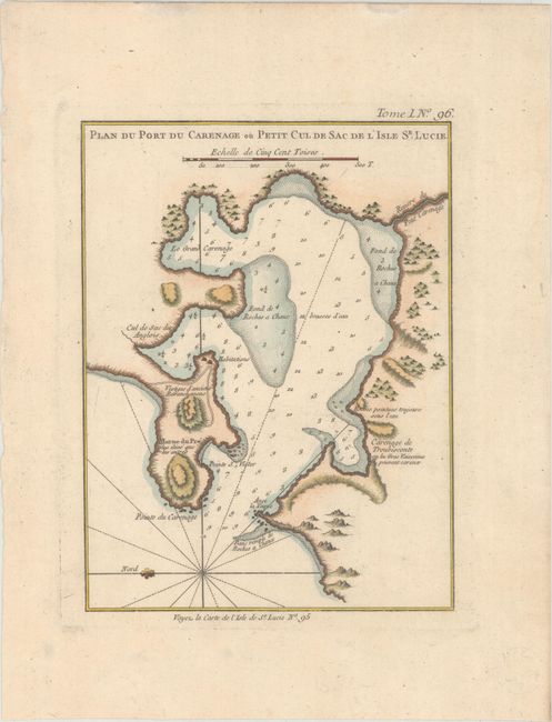 Plan du Port du Carenage ou Petit Cul de Sac de l'Isle Se Lucie