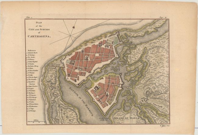 Plan of the City and Suburbs of Carthagena
