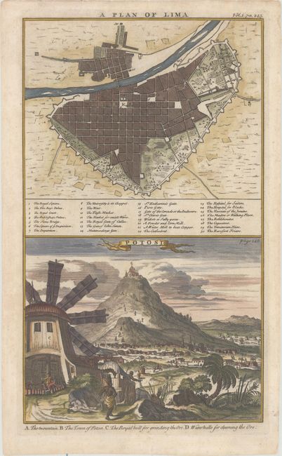 A Plan of Lima [on sheet with] Potosi