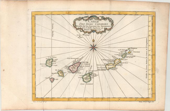 Carte des Isles Canaries. Dressee sur les Journaux des Navigateurs