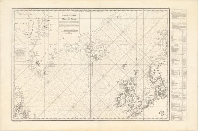 Carte Reduite des Mers du Nord...