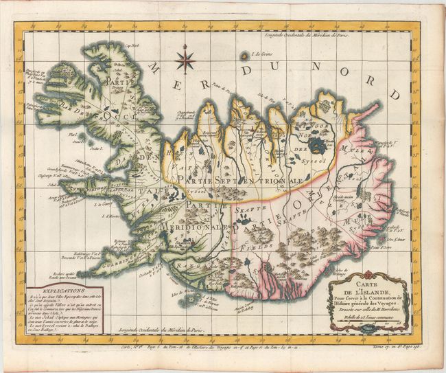 Carte de l'Islande, pour Servir a la Continuation de l'Histoire Generale des Voyages