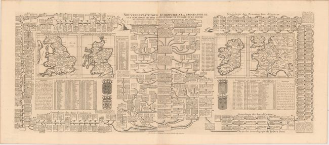 Nouvelle Carte pour Introduire a la Geographie et a la Genealogie des Rois d'Angleterre et d'Ecosse...