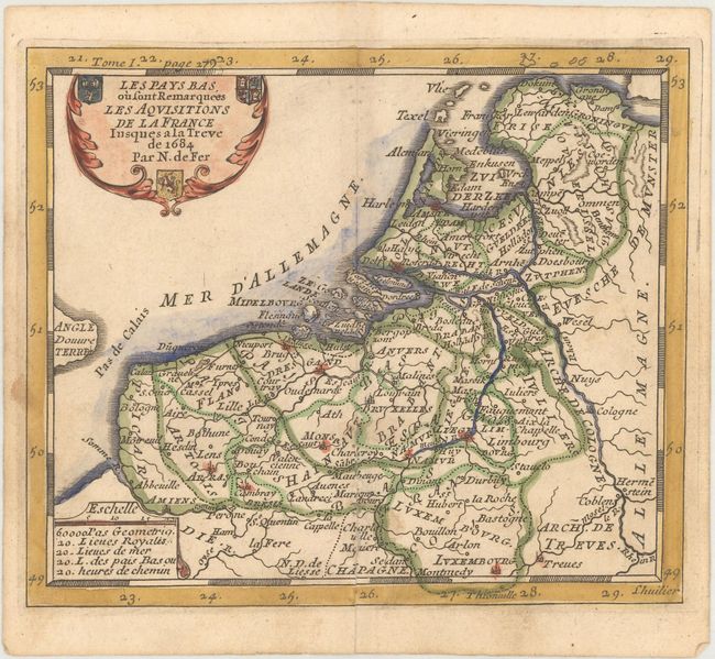 Les Pays Bas, ou sont Remarquees les Aquisitions de la France Iusques a la Treve de 1684